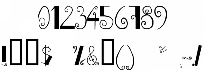 dizajnerski 1 Font OTHER CHARS