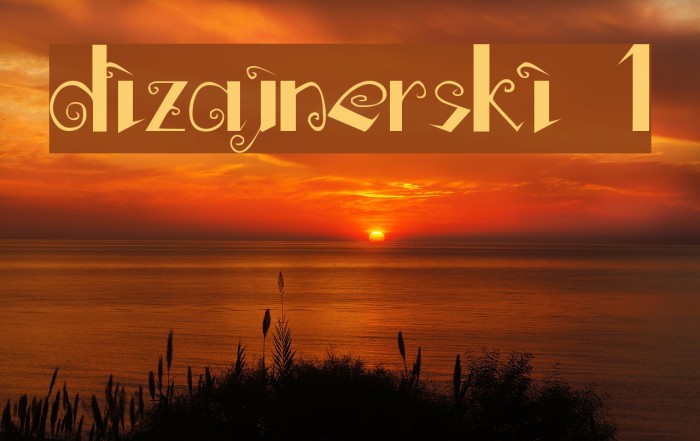 dizajnerski 1 Font examples