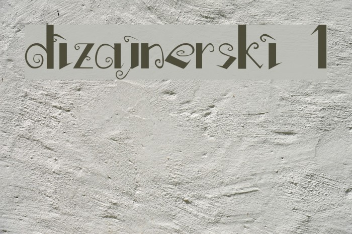 dizajnerski 1 Font examples