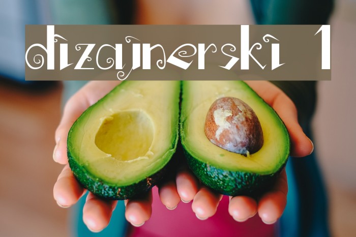 dizajnerski 1 Font examples