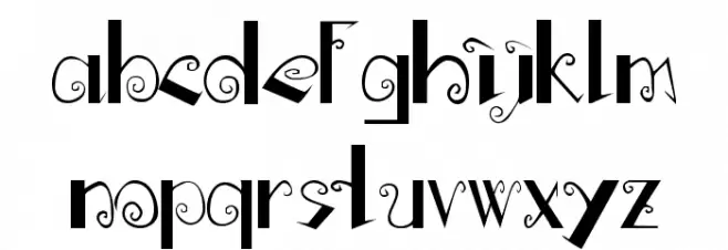 dizajnerski 1 خط أحرف صغيرة