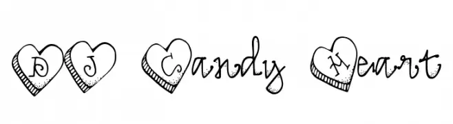 DJ Candy Heart  नि: शुल्क फ़ॉन्ट्स डाउनलोड