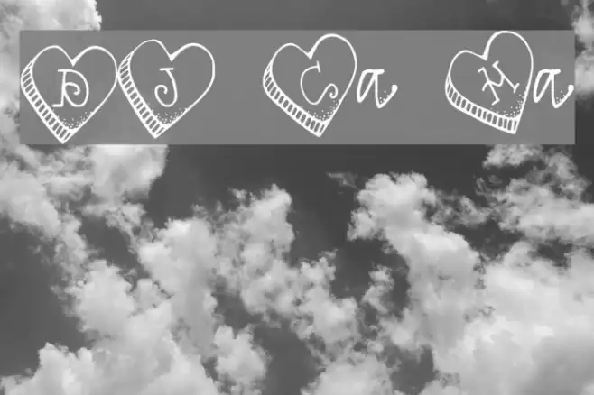 DJ Candy Heart Шрифта examples