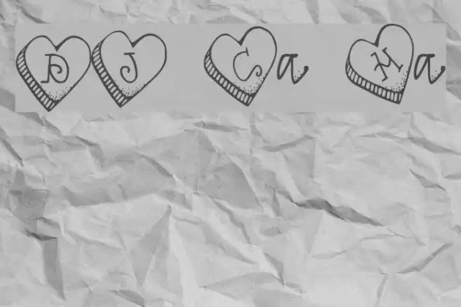 DJ Candy Heart Шрифта examples