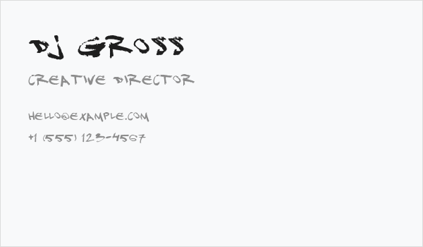 DJ Gross Business Card