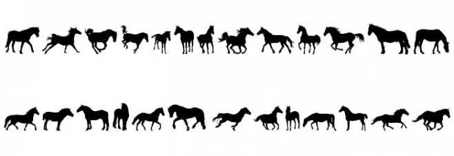 DJ Horses 1 خط أحرف صغيرة