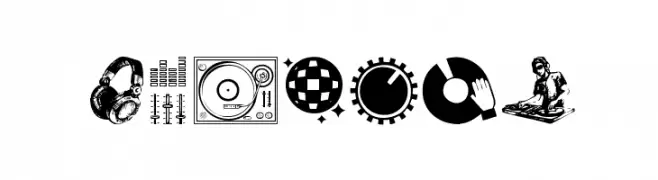 DJ Icons  नि: शुल्क फ़ॉन्ट्स डाउनलोड