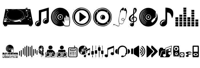 DJ Icons Font OTHER CHARS