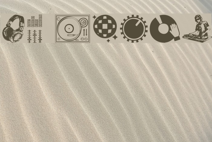 DJ Icons Font examples