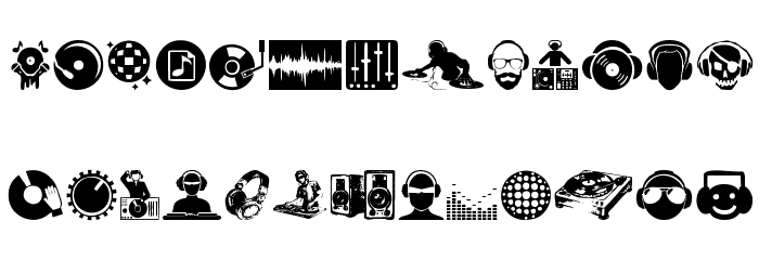 DJ Icons Font LOWERCASE