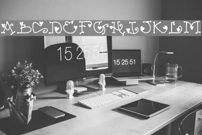 DJ Love Font examples