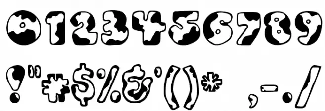 DJ Moo Шрифта ДРУГИЕ символов