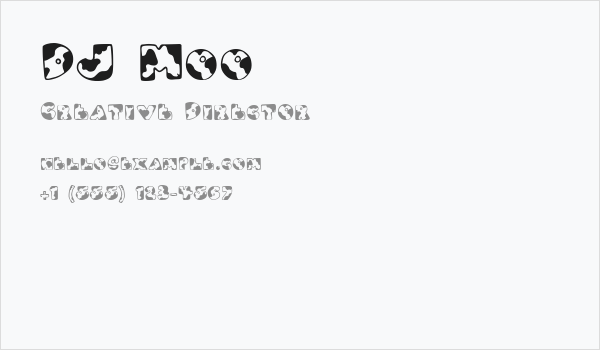DJ Moo Business Card