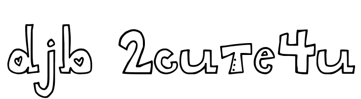 DJB 2CUTE4U  免费字体下载