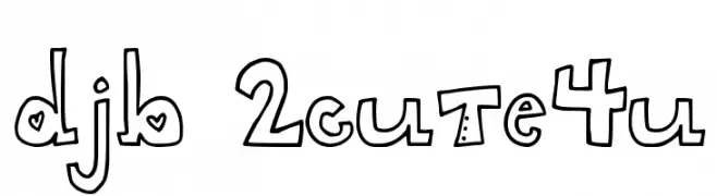 DJB 2CUTE4U  免费字体下载