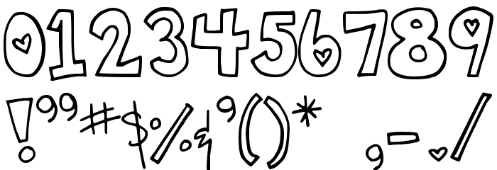 DJB 2CUTE4U Font OTHER CHARS