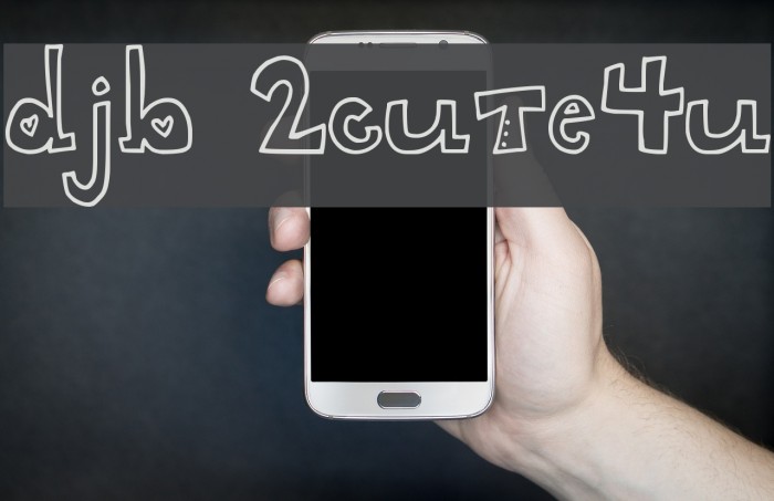 DJB 2CUTE4U Font examples