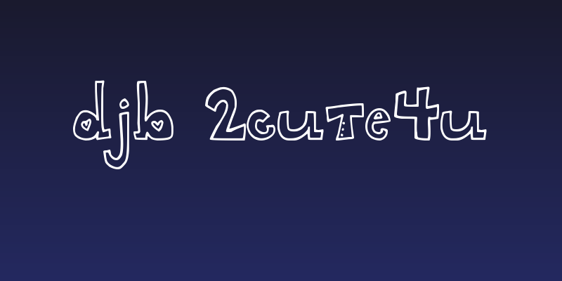 DJB 2CUTE4U Social Header
