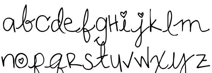 DJB 2CUTE4U Font LOWERCASE