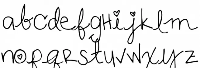 DJB 2CUTE4U Caratteri MINUSCOLO