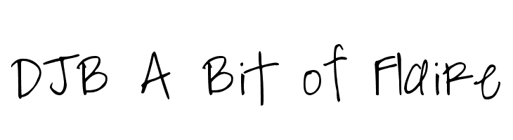 DJB A Bit of Flaire Font