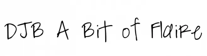 DJB A Bit of Flaire  免费字体下载