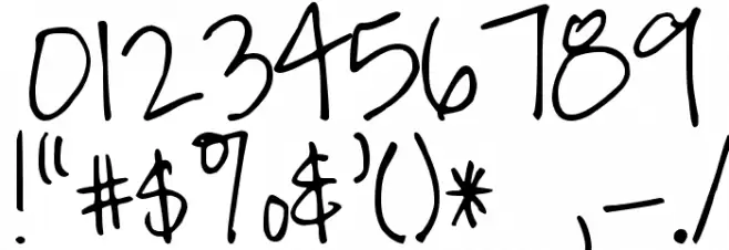 DJB A Bit of Flaire Font OTHER CHARS