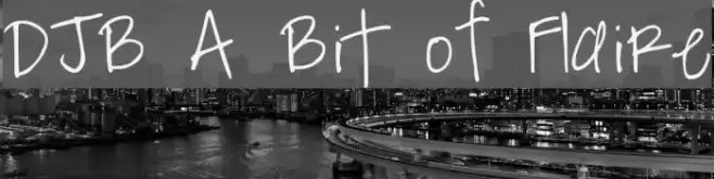 DJB A Bit of Flaire Font examples