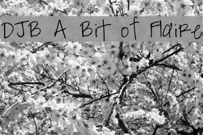 DJB A Bit of Flaire Font examples