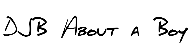 DJB About a Boy Font