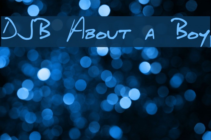 DJB About a Boy Font examples