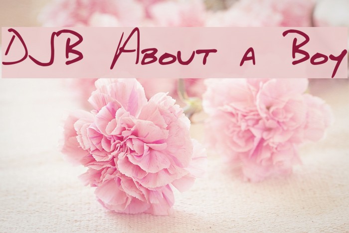 DJB About a Boy Font examples