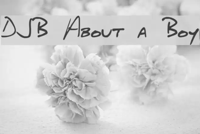 DJB About a Boy Font examples