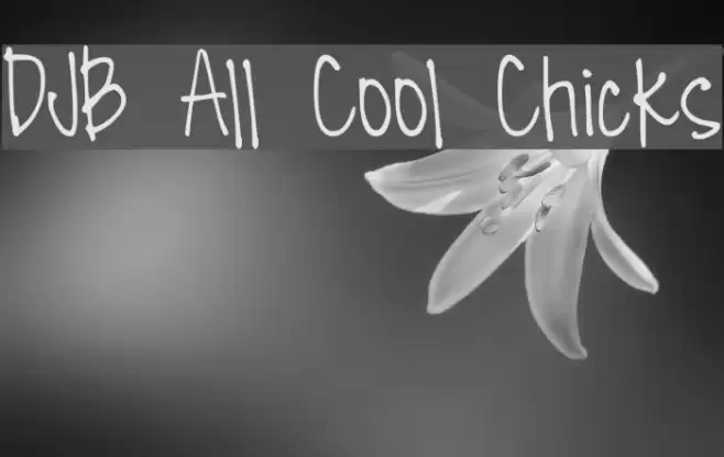 DJB All Cool Chicks Font examples