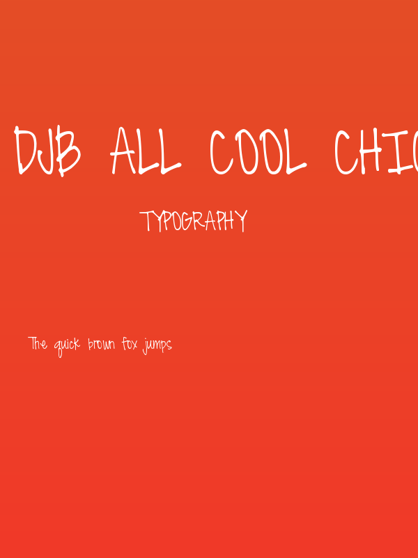 DJB All Cool Chicks Poster