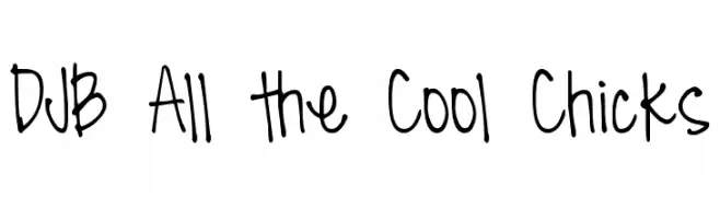 DJB All the Cool Chicks  les polices de caractères gratuit tlcharger