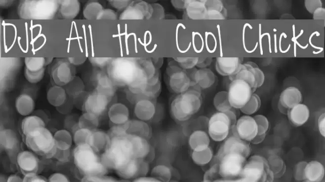 DJB All the Cool Chicks Font examples