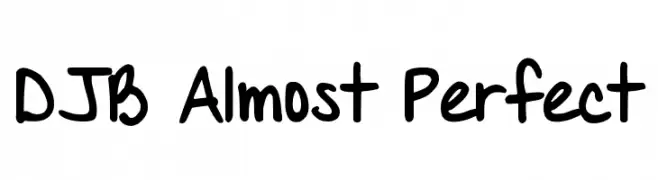DJB Almost Perfect  フリーフォントのダウンロード