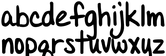 DJB Almost Perfect Font LOWERCASE