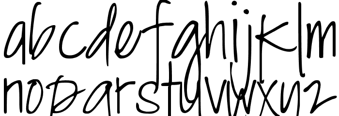 DJB Angel Baby Font LOWERCASE