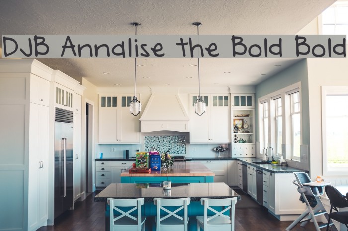 DJB Annalise the Bold Bold Font examples
