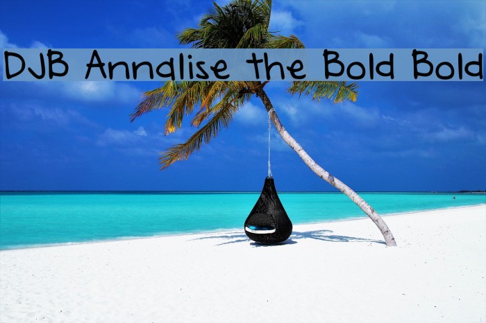 DJB Annalise the Bold Bold Font examples