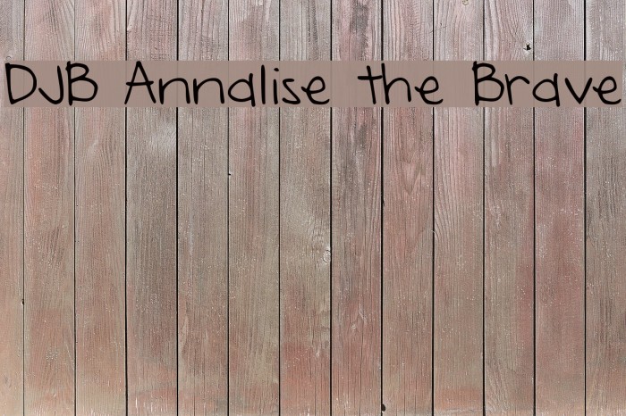DJB Annalise the Brave Font examples
