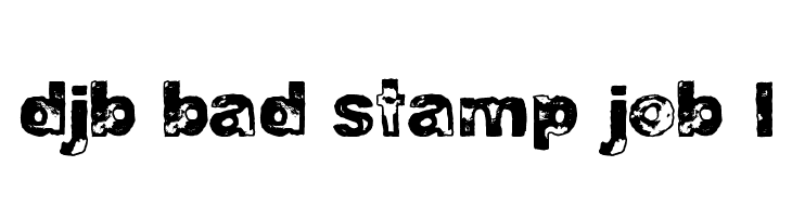 DJB BAD STAMP JOB 1 Font