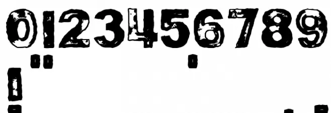 DJB BAD STAMP JOB 1 Font OTHER CHARS