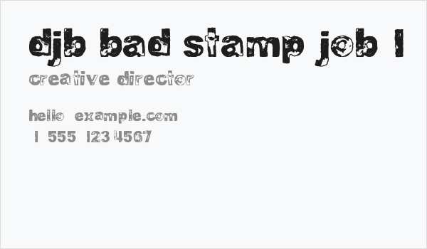 DJB BAD STAMP JOB 1 Business Card