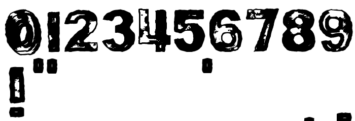 DJB BAD STAMP JOB 2 Font OTHER CHARS