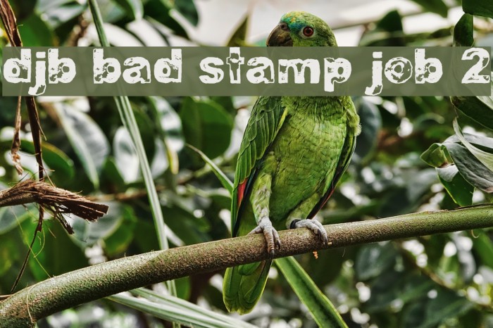 DJB BAD STAMP JOB 2 Font examples