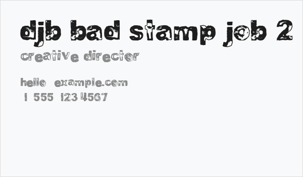 DJB BAD STAMP JOB 2 Business Card