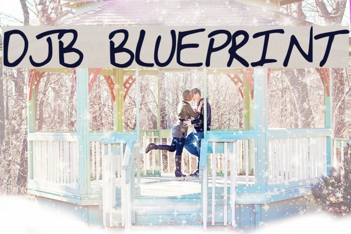DJB BLUEPRINT Font examples